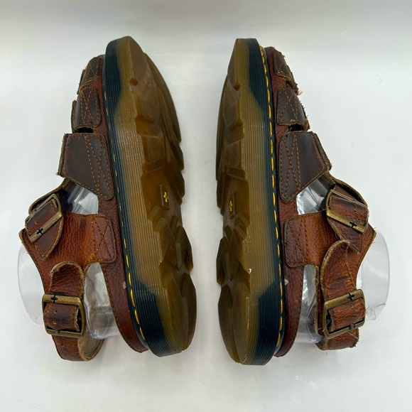 RARE Vintage Dr Martens Fisherman Sandals 90s  Brown Leather Chunky size 9 - Picture 12 of 15